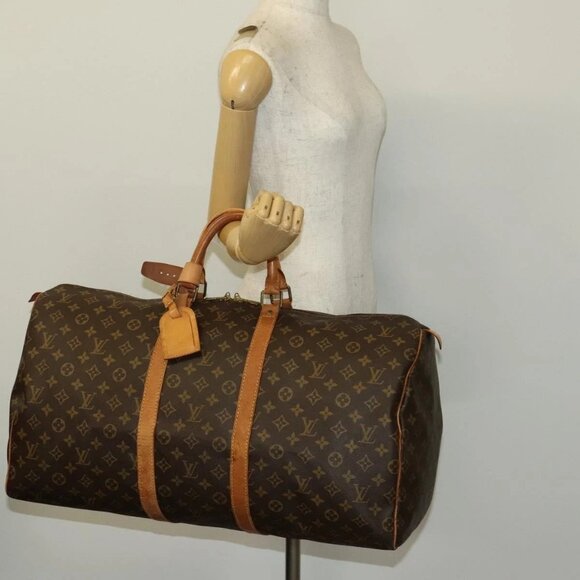 LOUIS VUITTON Monogram Keepall 55 Boston Bag - Picture 14 of 16